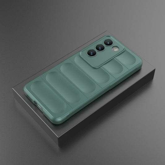 For vivo Y200E 5G Global / Y100 5G IDN Magic Shield TPU + Flannel Phone Case(Dark Green) by buy2fix