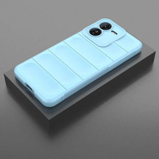For vivo iQOO Z9 5G Magic Shield TPU + Flannel Phone Case(Light Blue) by buy2fix