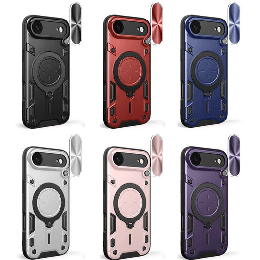 For iPhone Air CD Texture Sliding Camshield Magnetic Holder Phone Case(Blue) - iPhone Air Cases by buy2fix | Online Shopping UK | buy2fix
