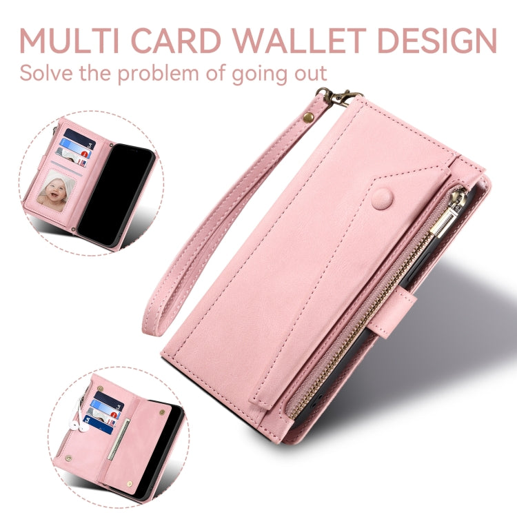 For Google Pixel 8A ESEBLE Retro Frosted RFID Flip Leather Phone Case(Rose Gold) - Google Cases by ESEBLE | Online Shopping UK | buy2fix