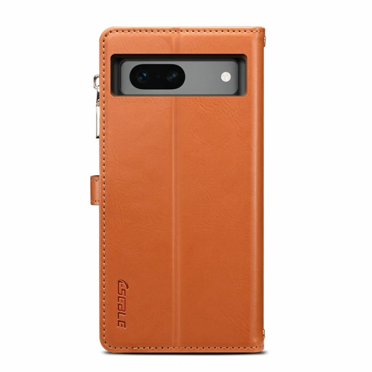 For Google Pixel 8A ESEBLE Star Series Lanyard Zipper Wallet RFID Leather Case(Brown) - Google Cases by ESEBLE | Online Shopping UK | buy2fix