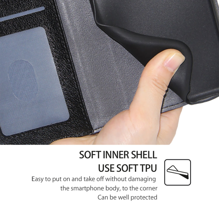 For vivo Y03 4G Zipper Bag Leather Phone Case(Black) by buy2fix