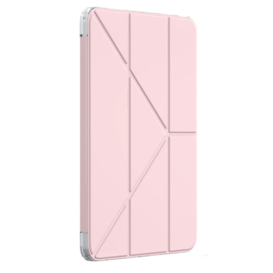 For iPad Pro 11 2025 / 2024 Mutural Deformation Stand Smart Leather Tablet Case(Pink) by Mutural