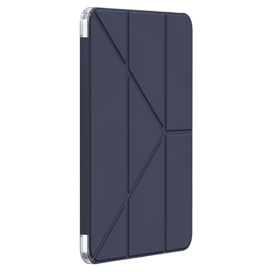 For iPad Pro 13 2025 / 2024 Mutural Deformation Stand Smart Leather Tablet Case(Dark Blue) by Mutural