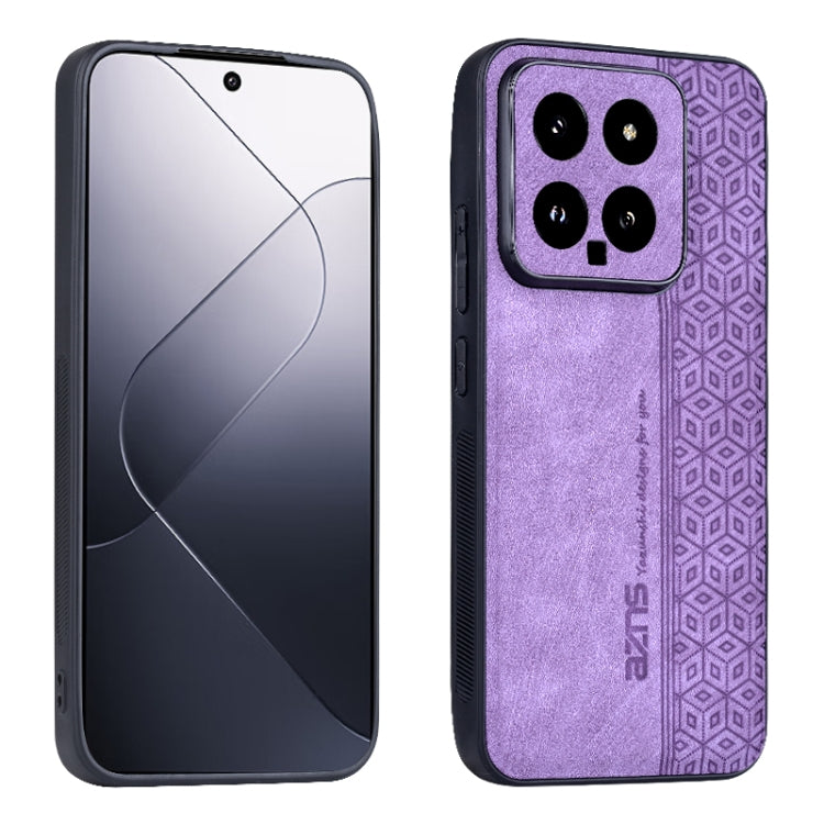 For Xiaomi 14 AZNS 3D Embossed Skin Feel Phone Case(Purple) - Xiaomi Cases by AZNS | Online Shopping UK | buy2fix