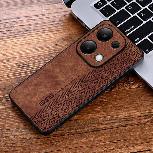 For Xiaomi Redmi Note 13 Pro 4G AZNS 3D Embossed Skin Feel Phone Case(Brown) by AZNS