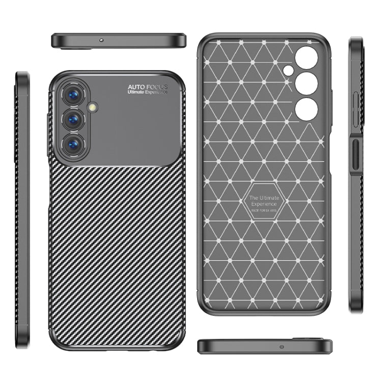 For Samsung Galaxy A05s Carbon Fiber Texture Shockproof TPU Phone Case(Black) by buy2fix