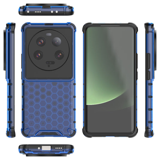 For Xiaomi 13 Ultra Shockproof Honeycomb PC + TPU Phone Case(Blue) by buy2fix