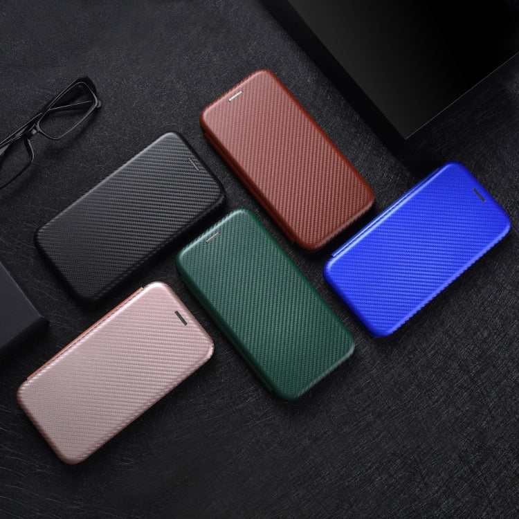 For Nokia C32 Carbon Fiber Texture Flip Leather Phone Case(Pink) by buy2fix