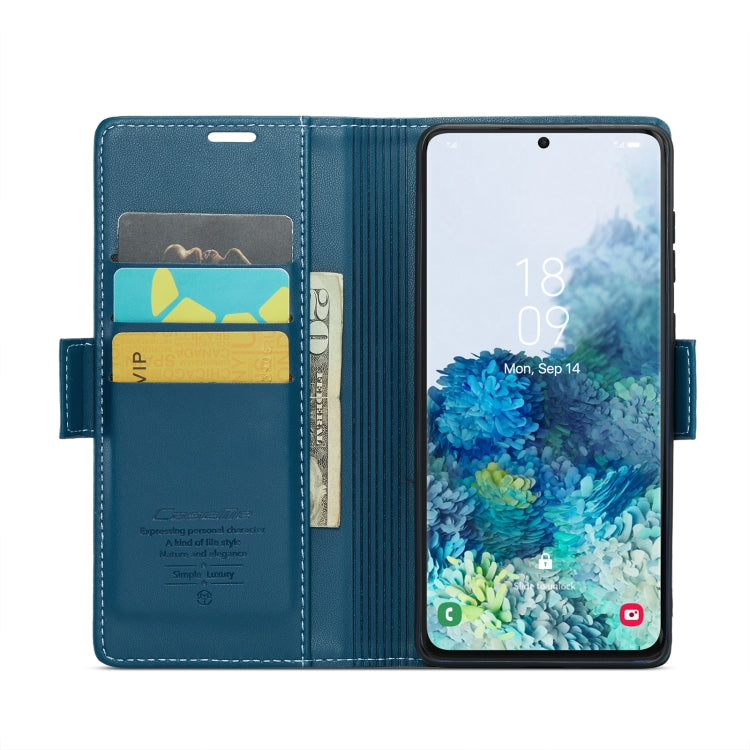 For Samsung Galaxy S20+ CaseMe 023 Butterfly Buckle Litchi Texture RFID Anti-theft Leather Phone Case(Blue) - Galaxy Phone Cases by CaseMe | Online Shopping UK | buy2fix