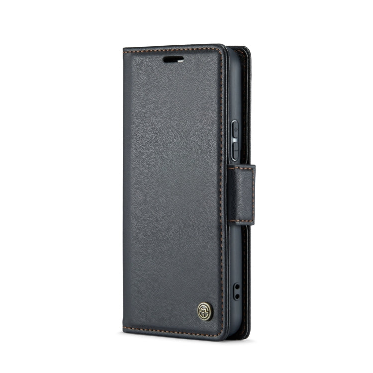 For Samsung Galaxy S22 5G CaseMe 023 Butterfly Buckle Litchi Texture RFID Anti-theft Leather Phone Case(Black) - Galaxy S22 5G Cases by CaseMe | Online Shopping UK | buy2fix