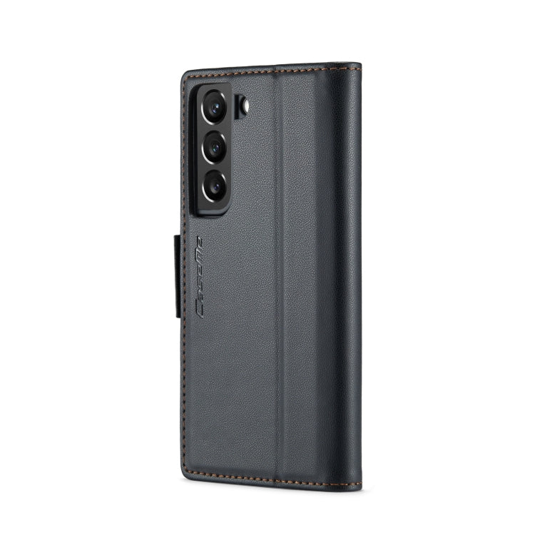 For Samsung Galaxy S22 5G CaseMe 023 Butterfly Buckle Litchi Texture RFID Anti-theft Leather Phone Case(Black) - Galaxy S22 5G Cases by CaseMe | Online Shopping UK | buy2fix