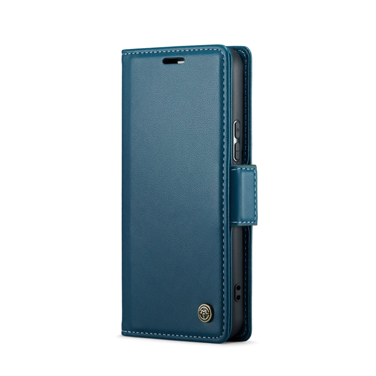 For Samsung Galaxy S22 5G CaseMe 023 Butterfly Buckle Litchi Texture RFID Anti-theft Leather Phone Case(Blue) - Galaxy S22 5G Cases by CaseMe | Online Shopping UK | buy2fix