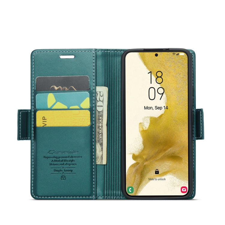 For Samsung Galaxy S22+ 5G CaseMe 023 Butterfly Buckle Litchi Texture RFID Anti-theft Leather Phone Case(Pearly Blue) - Galaxy S22+ 5G Cases by CaseMe | Online Shopping UK | buy2fix