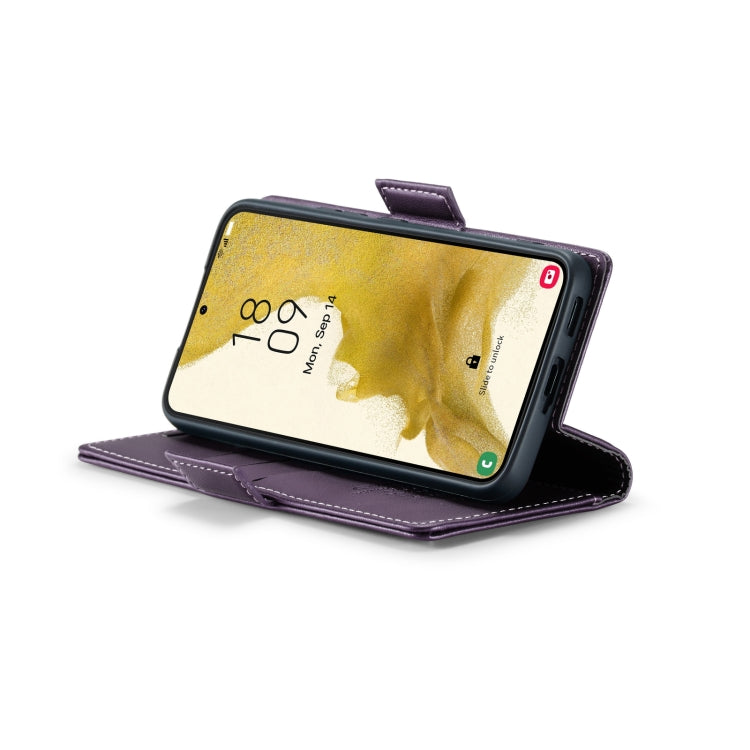 For Samsung Galaxy S22+ 5G CaseMe 023 Butterfly Buckle Litchi Texture RFID Anti-theft Leather Phone Case(Pearly Purple) - Galaxy S22+ 5G Cases by CaseMe | Online Shopping UK | buy2fix