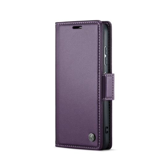 For Samsung Galaxy S23+ 5G CaseMe 023 Butterfly Buckle Litchi Texture RFID Anti-theft Leather Phone Case(Pearly Purple) by CaseMe