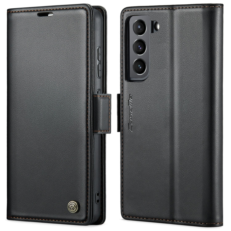 For Samsung Galaxy S21 5G CaseMe 023 Butterfly Buckle Litchi Texture RFID Anti-theft Leather Phone Case(Black) - Galaxy S21 5G Cases by CaseMe | Online Shopping UK | buy2fix