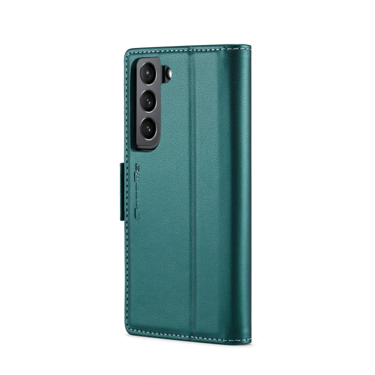 For Samsung Galaxy S21+ 5G CaseMe 023 Butterfly Buckle Litchi Texture RFID Anti-theft Leather Phone Case(Pearly Blue) - Galaxy S21+ 5G Cases by CaseMe | Online Shopping UK | buy2fix
