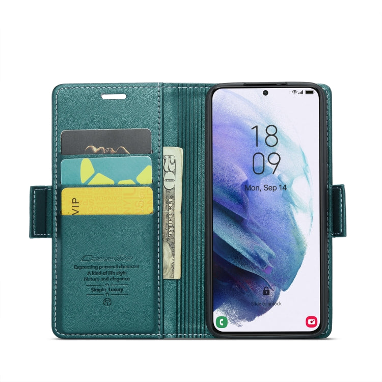 For Samsung Galaxy S21+ 5G CaseMe 023 Butterfly Buckle Litchi Texture RFID Anti-theft Leather Phone Case(Pearly Blue) - Galaxy S21+ 5G Cases by CaseMe | Online Shopping UK | buy2fix