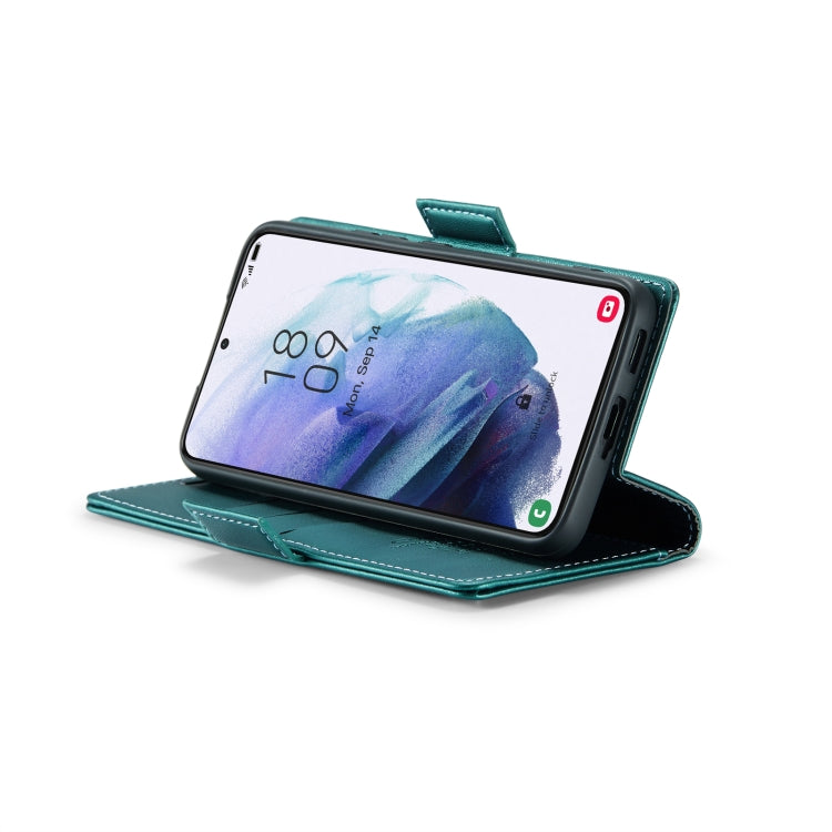 For Samsung Galaxy S21+ 5G CaseMe 023 Butterfly Buckle Litchi Texture RFID Anti-theft Leather Phone Case(Pearly Blue) - Galaxy S21+ 5G Cases by CaseMe | Online Shopping UK | buy2fix