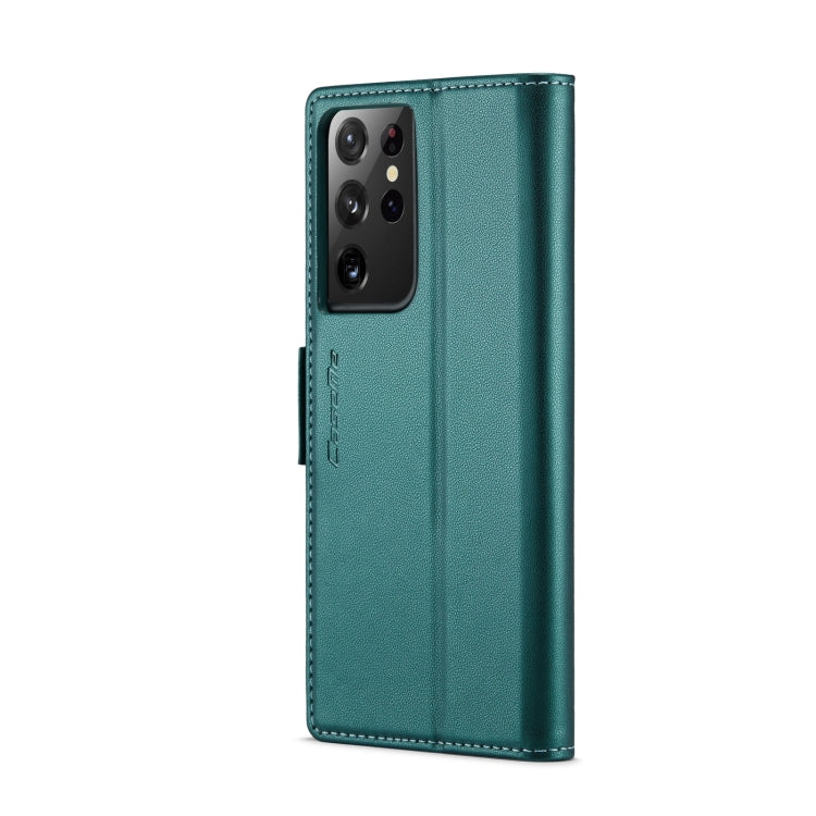 For Samsung Galaxy S21 Ultra 5G CaseMe 023 Butterfly Buckle Litchi Texture RFID Anti-theft Leather Phone Case(Pearly Blue) - Galaxy S21 Ultra 5G Cases by CaseMe | Online Shopping UK | buy2fix