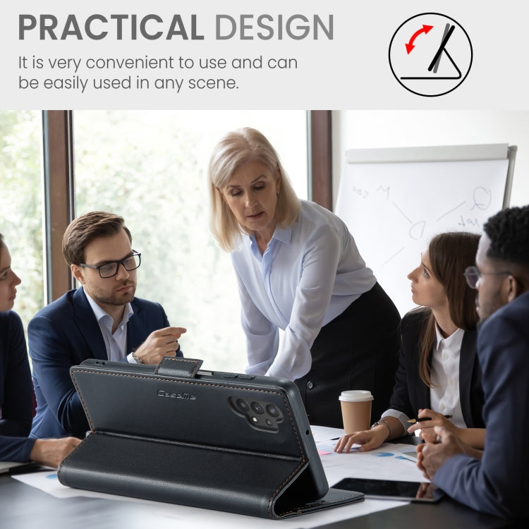 For Samsung Galaxy A32 5G / M32 5G CaseMe 023 Butterfly Buckle Litchi Texture RFID Anti-theft Leather Phone Case(Black) by CaseMe