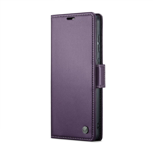 For Samsung Galaxy A70/A70s CaseMe 023 Butterfly Buckle Litchi Texture RFID Anti-theft Leather Phone Case(Pearly Purple) by CaseMe