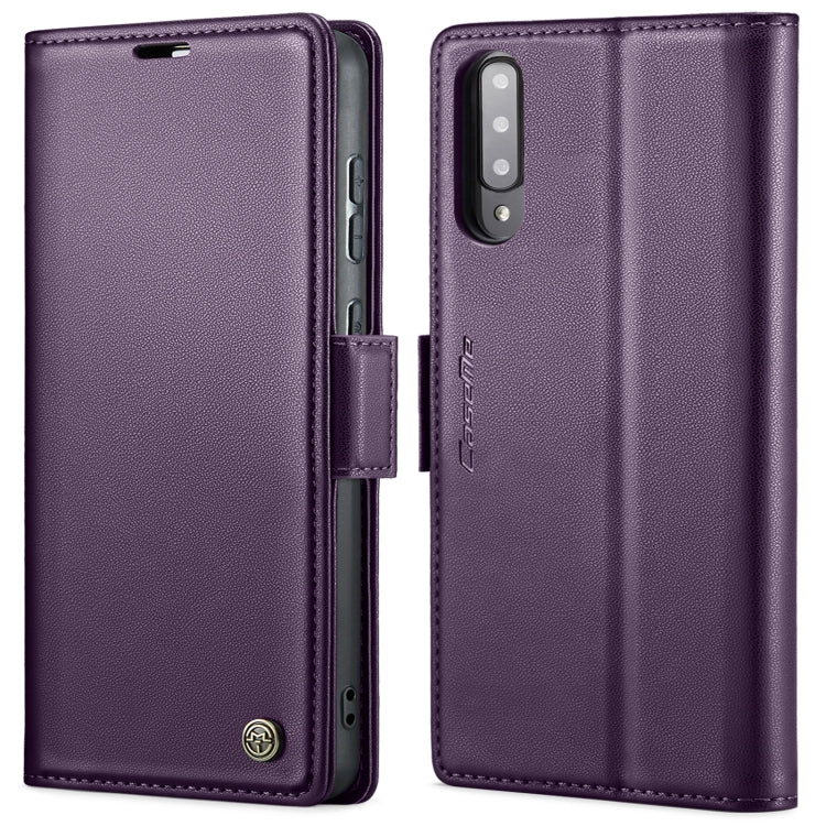 For Samsung Galaxy A70/A70s CaseMe 023 Butterfly Buckle Litchi Texture RFID Anti-theft Leather Phone Case(Pearly Purple) - Galaxy Phone Cases by CaseMe | Online Shopping UK | buy2fix