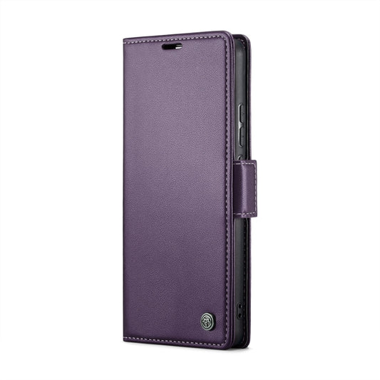 For Samsung Galaxy A72 CaseMe 023 Butterfly Buckle Litchi Texture RFID Anti-theft Leather Phone Case(Pearly Purple) by CaseMe
