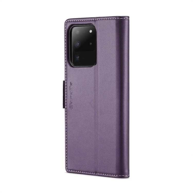For Samsung Galaxy S20 Ultra CaseMe 023 Butterfly Buckle Litchi Texture RFID Anti-theft Leather Phone Case(Pearly Purple) - Galaxy Phone Cases by CaseMe | Online Shopping UK | buy2fix