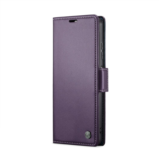 For Samsung Galaxy A05s CaseMe 023 Butterfly Buckle Litchi Texture RFID Anti-theft Leather Phone Case(Pearly Purple) by CaseMe
