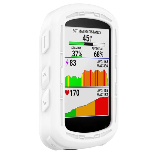 For Garmin Edge 840 / Edge 540 Stopwatch Armor Silicone Protective Case(White) by buy2fix