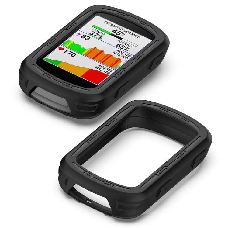For Garmin Edge 840 / Edge 540 Stopwatch Armor Silicone Protective Case(Black) - Watch Cases by buy2fix | Online Shopping UK | buy2fix