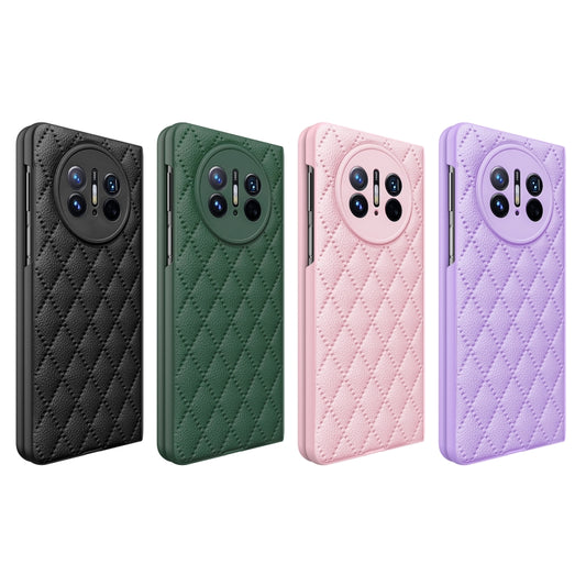 For Huawei Mate X3 Diamond Lattice Integrated Leather Phone Case(Black) - Huawei Cases by buy2fix | Online Shopping UK | buy2fix