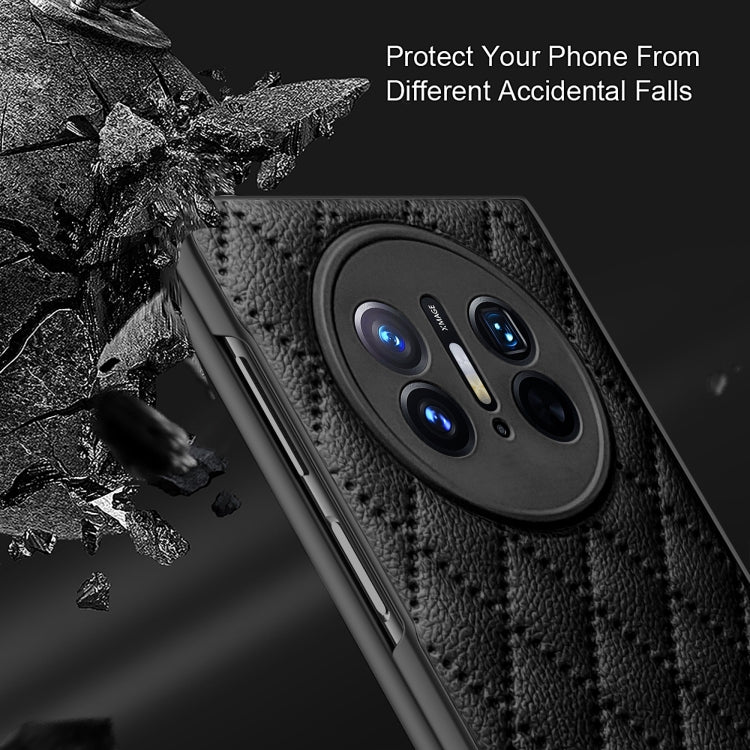 For Huawei Mate X3 Diamond Lattice Integrated Leather Phone Case(Purple) - Huawei Cases by buy2fix | Online Shopping UK | buy2fix