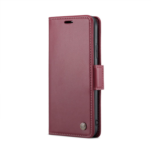 For iPhone 11 CaseMe 023 Butterfly Buckle Litchi Texture RFID Anti-theft Leather Phone Case(Wine Red) by CaseMe