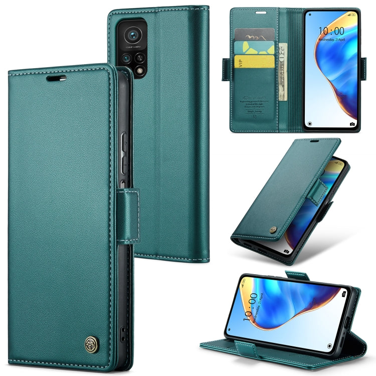 For Xiaomi Mi 10T 5G/10T Pro 5G CaseMe 023 Butterfly Buckle Litchi Texture RFID Anti-theft Leather Phone Case(Pearly Blue) - Xiaomi Cases by CaseMe | Online Shopping UK | buy2fix