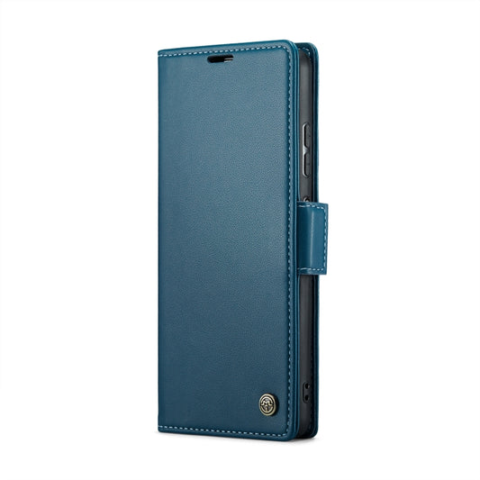 For Xiaomi Redmi Note 12 4G Global CaseMe 023 Butterfly Buckle Litchi Texture RFID Anti-theft Leather Phone Case(Blue) by CaseMe