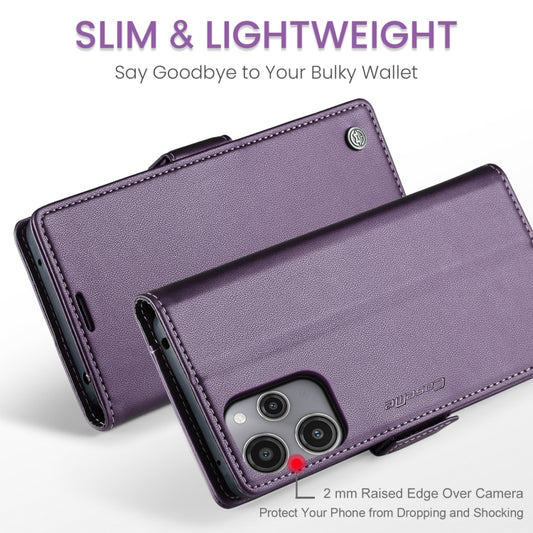 For Xiaomi Redmi 12 4G/12 5G/Note 12R/POCO M6 Pro 5G CaseMe 023 Butterfly Buckle Litchi Texture RFID Anti-theft Leather Phone Case(Pearly Purple) by CaseMe