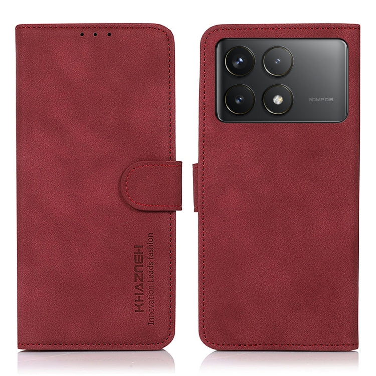 For Xiaomi Redmi K70 5G / K70 Pro 5G KHAZNEH Matte Texture Leather Phone Case(Red) - Xiaomi Cases by buy2fix | Online Shopping UK | buy2fix
