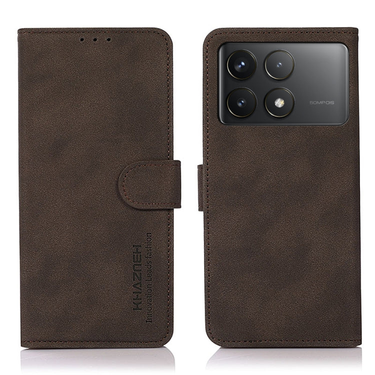 For Xiaomi Redmi K70 5G / K70 Pro 5G KHAZNEH Matte Texture Leather Phone Case(Brown) - Xiaomi Cases by buy2fix | Online Shopping UK | buy2fix