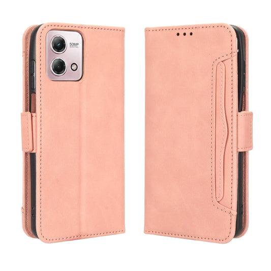 For Motorola Moto G Stylus 4G 2023 Skin Feel Calf Texture Card Slots Leather Phone Case(Pink) by buy2fix