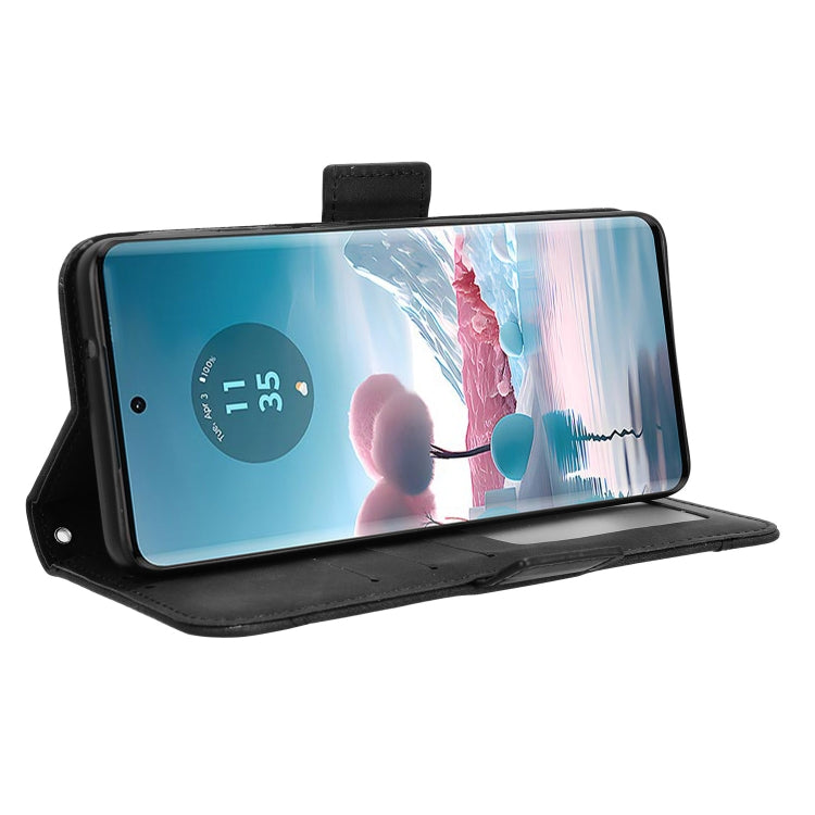 For Motorola Edge 40 Neo 5G Skin Feel Calf Texture Card Slots Leather Phone Case(Black) by buy2fix