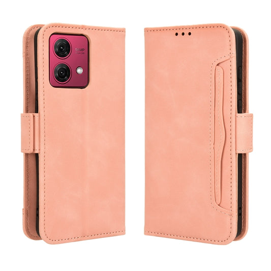 For Motorola Moto G84 5G Skin Feel Calf Texture Card Slots Leather Phone Case(Pink) by buy2fix