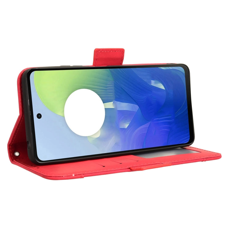 For Motorola Moto G04 / G24 Skin Feel Calf Texture Card Slots Leather Phone Case(Red) by buy2fix