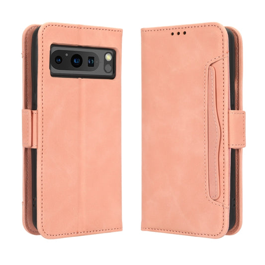 For Google Pixel 8 Pro Skin Feel Calf Texture Card Slots Leather Phone Case(Pink) by buy2fix