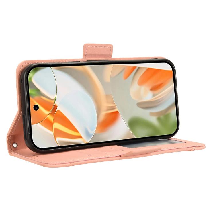 For Google Pixel 10 Pro XL Skin Feel Calf Texture Card Slots Leather Phone Case(Pink) - Google Cases by buy2fix | Online Shopping UK | buy2fix