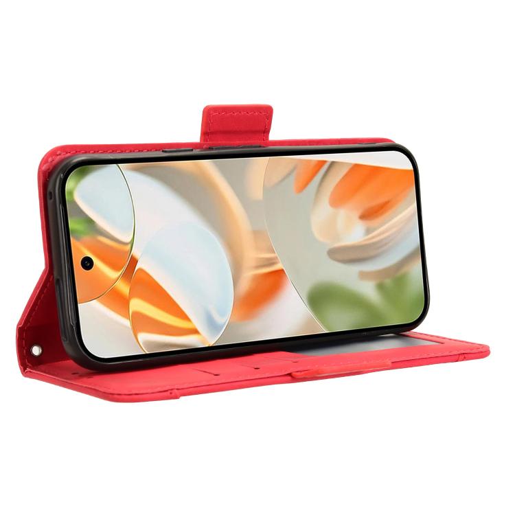 For Google Pixel 10 Pro XL Skin Feel Calf Texture Card Slots Leather Phone Case(Red) - Google Cases by buy2fix | Online Shopping UK | buy2fix