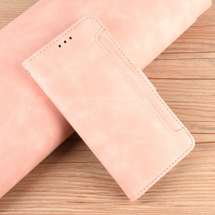 For Xiaomi Redmi K70E 5G / Poco X6 Pro Skin Feel Calf Texture Card Slots Leather Phone Case(Pink) - Xiaomi Cases by buy2fix | Online Shopping UK | buy2fix