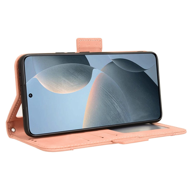 For Xiaomi Redmi K70E 5G / Poco X6 Pro Skin Feel Calf Texture Card Slots Leather Phone Case(Pink) - Xiaomi Cases by buy2fix | Online Shopping UK | buy2fix